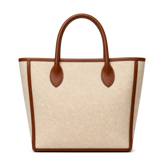 Women's Beige Canvas Handbag | 2026