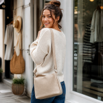 Women's Beige Canvas Crossbody | 2026
