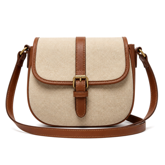 Women's Beige Canvas Crossbody | 2026