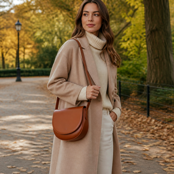 Women's Cognac Saddle Crossbody | 2026