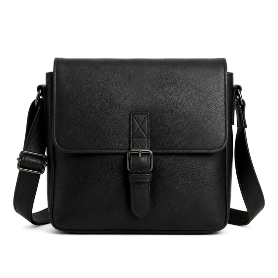Men's Black Messenger Crossbody | 2026