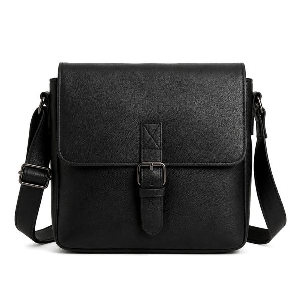 Men's Black Messenger Crossbody | 2026