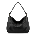 Women's Black Soft Shoulder Bag | 2026