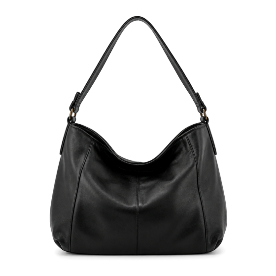 Women's Black Soft Shoulder Bag | 2026