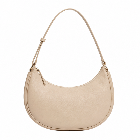 Women's Beige Crescent Bag | 2026