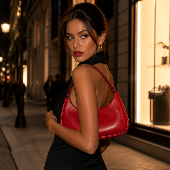 Women's Red Underarm Bag | 2026