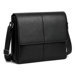 Men's Black Leather Shoulder Bag | 2026