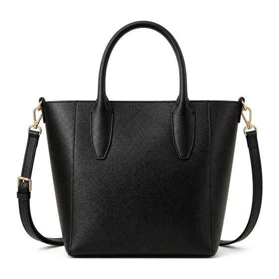 Women's Black Leather Tote | 2026
