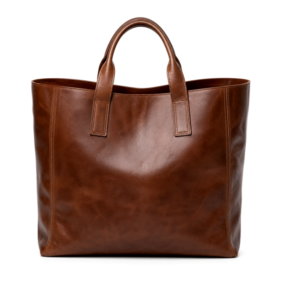 Men's Brown Leather Tote | 2026