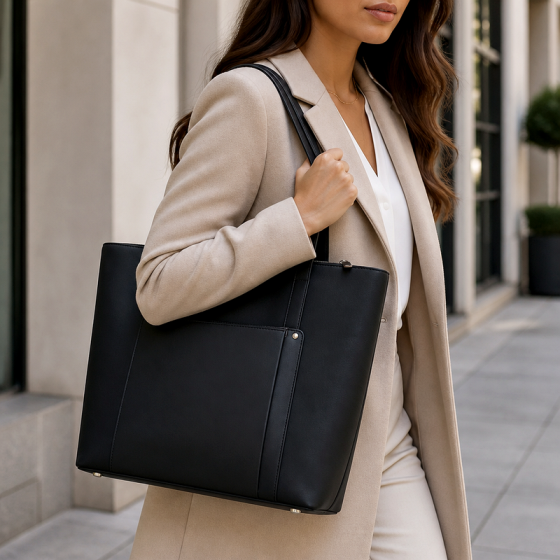 Women's Black Laptop Tote | 2026