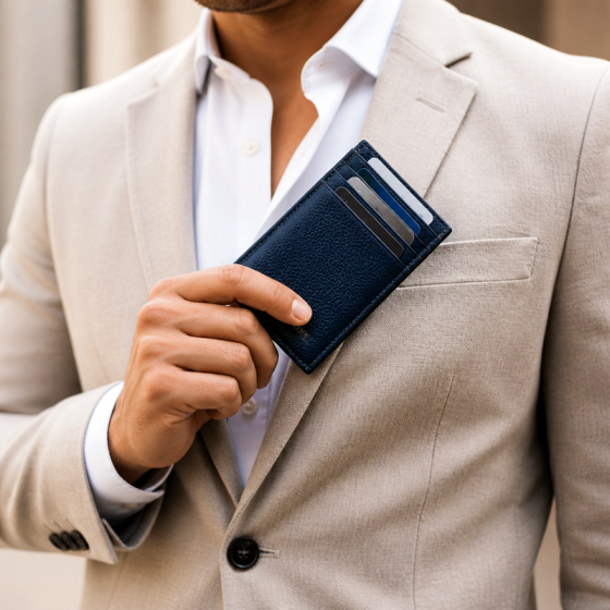 Men's Navy Multi-Card Wallet | 2026