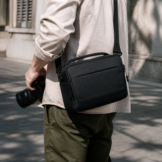 Black Mirrorless Camera Bag | 2026