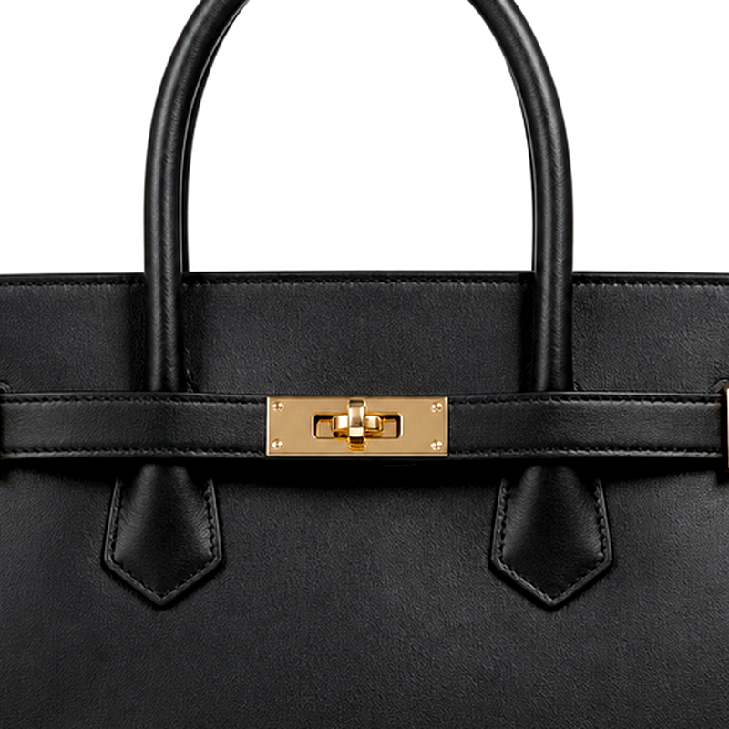 Women's Black Leather Handbag | 2026