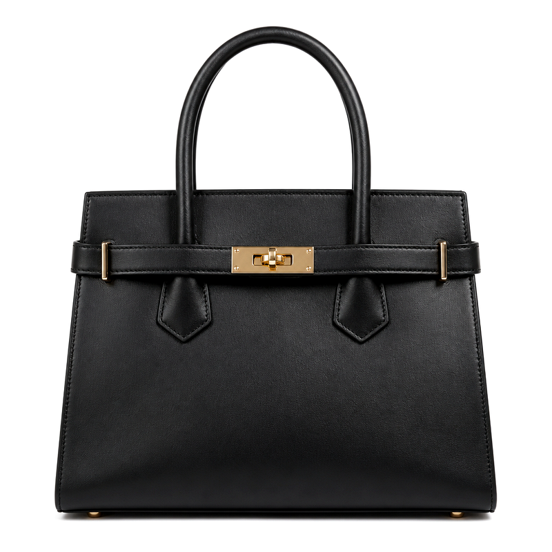 Women's Black Leather Handbag | 2026
