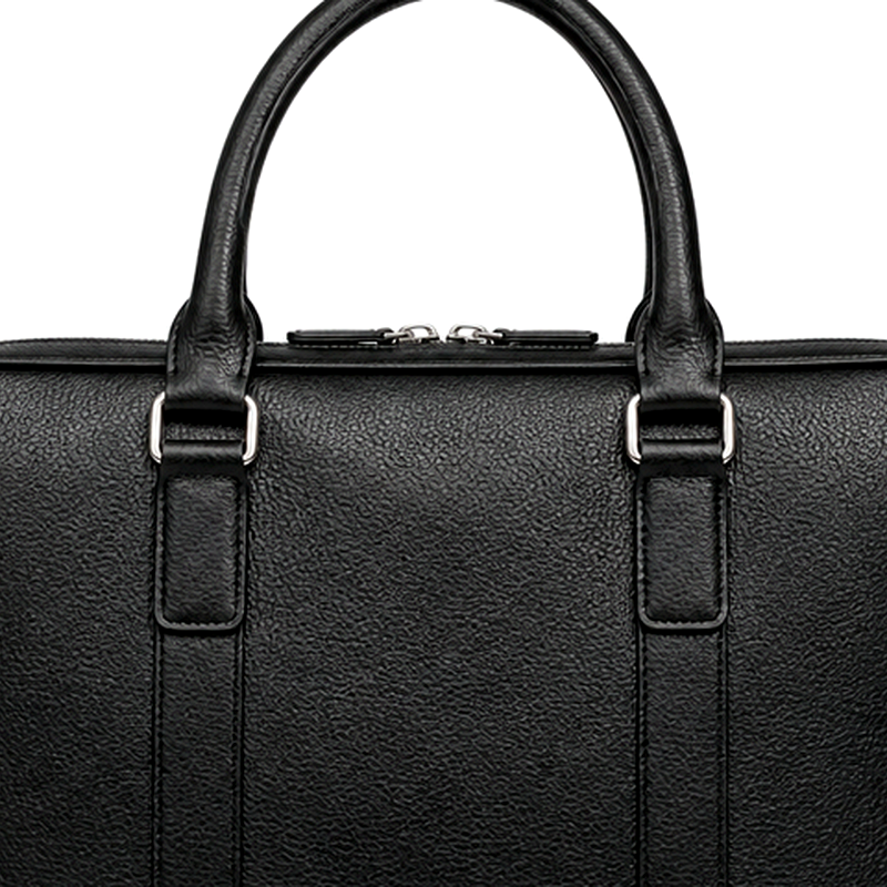 Men's Black Leather Handbag | 2026