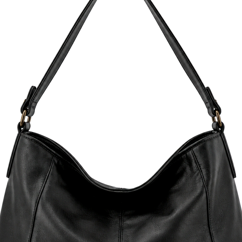 Women's Black Soft Shoulder Bag | 2026