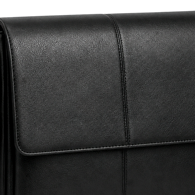 Men's Black Leather Shoulder Bag | 2026