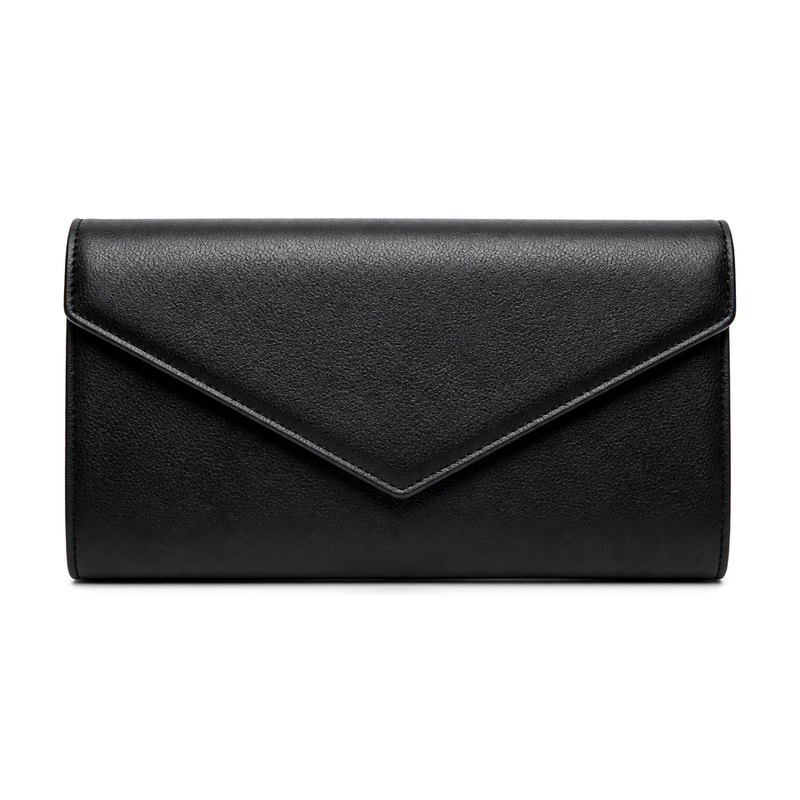 Women's Black Envelope Clutch | 2026