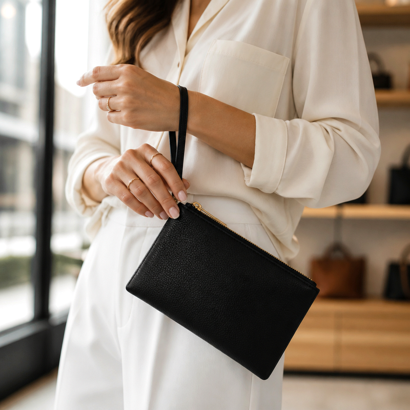 Women's Black Wristlet | 2026