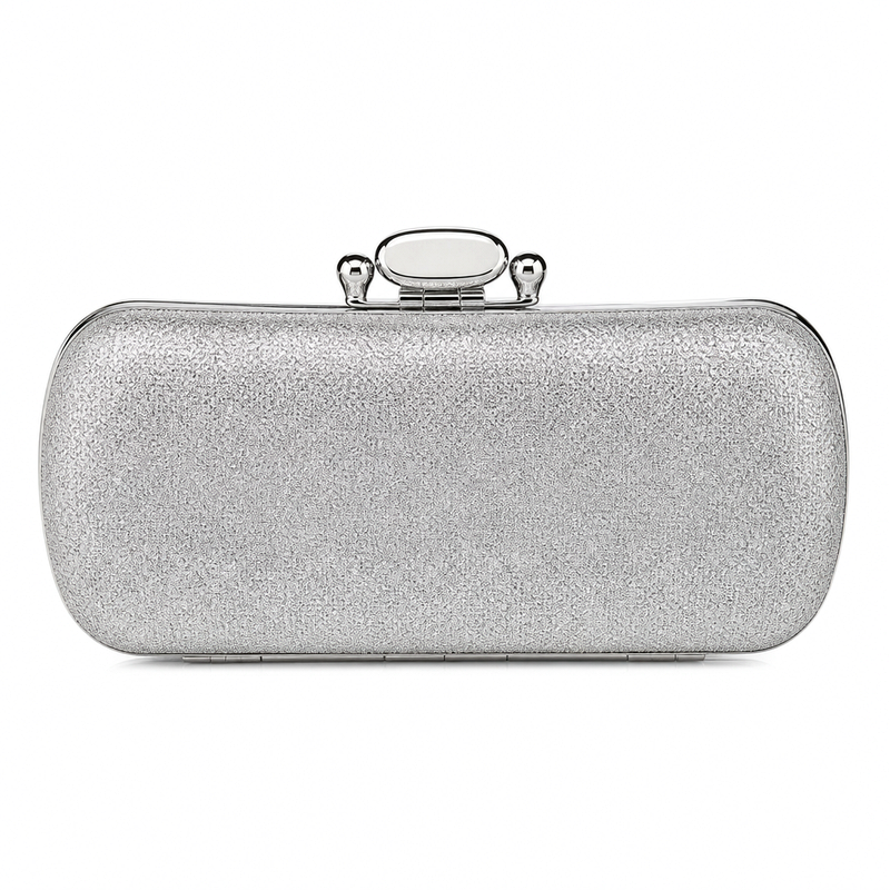 Women's Silver Clasp Clutch | 2026