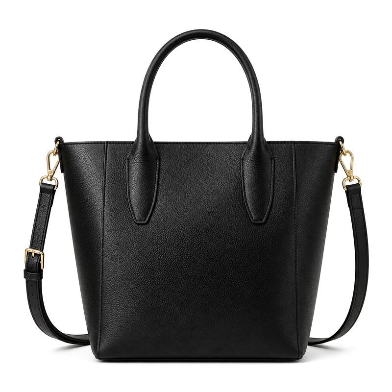 Women's Black Leather Tote | 2026