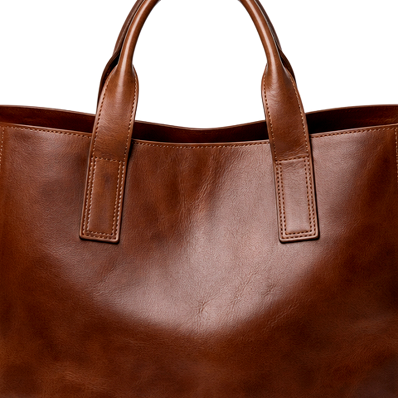 Men's Brown Leather Tote | 2026