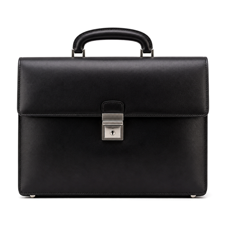 Men's Black Lock Briefcase | 2026