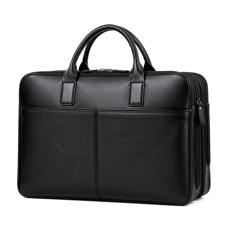 Men's Expandable Black Briefcase | 2026