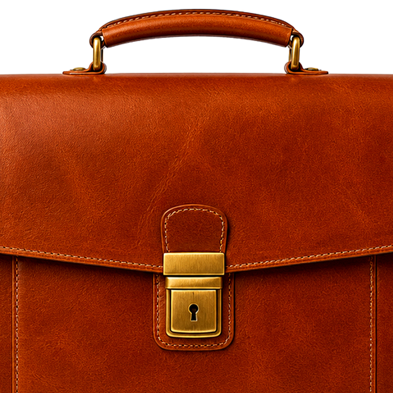 Men's Cognac Lawyer Briefcase | 2026