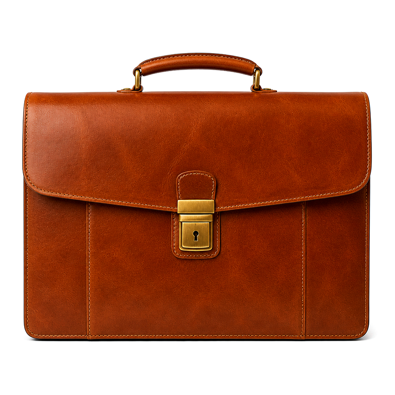 Men's Cognac Lawyer Briefcase | 2026