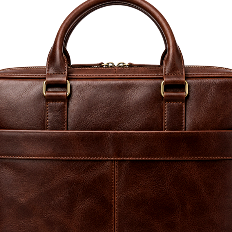Men's Brown Leather Laptop Bag | 2026