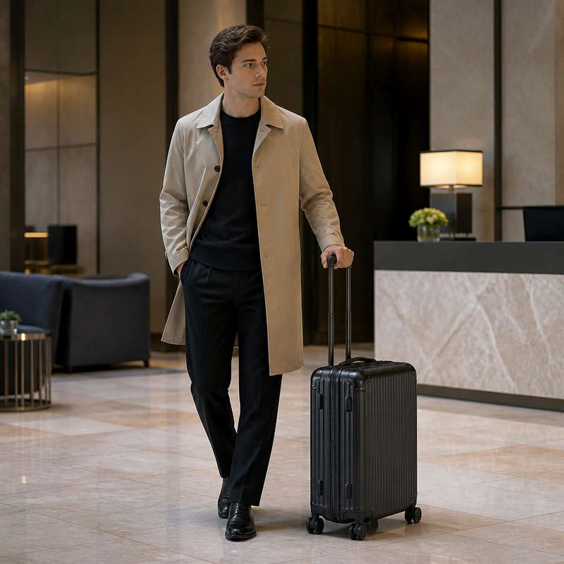 Aluminum Frame Black Carry-On | 2026