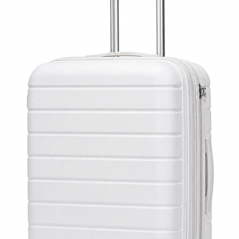 24-Inch Expandable White Suitcase | 2026