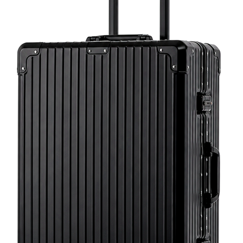 28-Inch Black Aluminum Suitcase | 2026