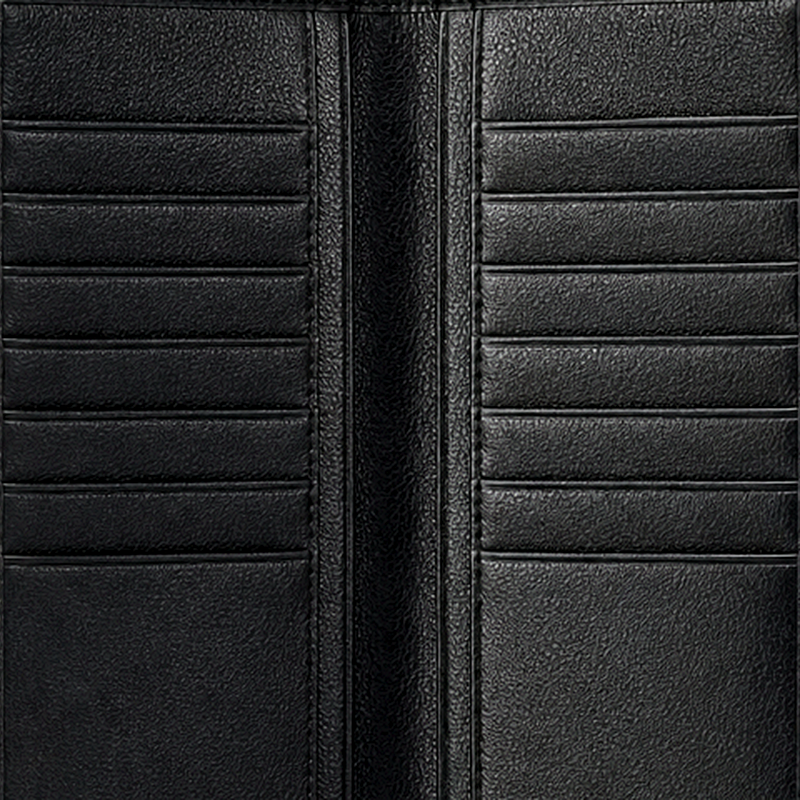 Men's Black Long Wallet | 2026