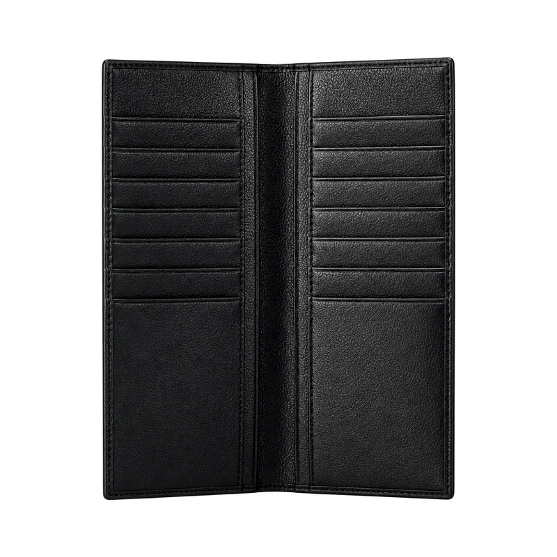 Men's Black Long Wallet | 2026