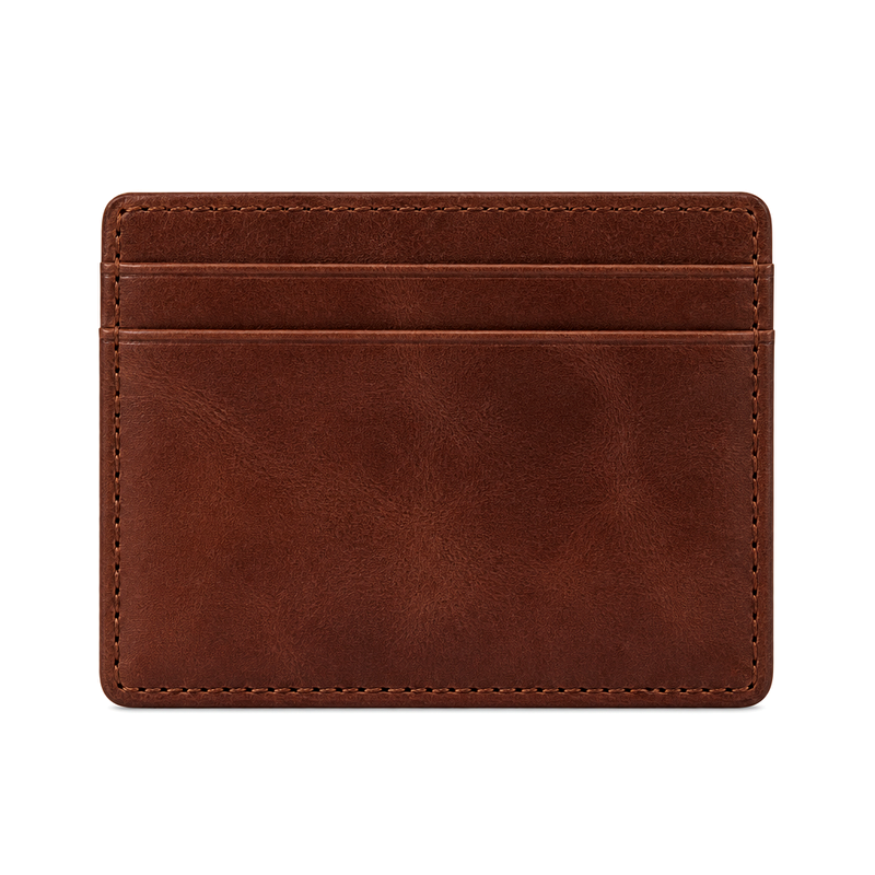 Men's Brown Leather Card Holder | 2026