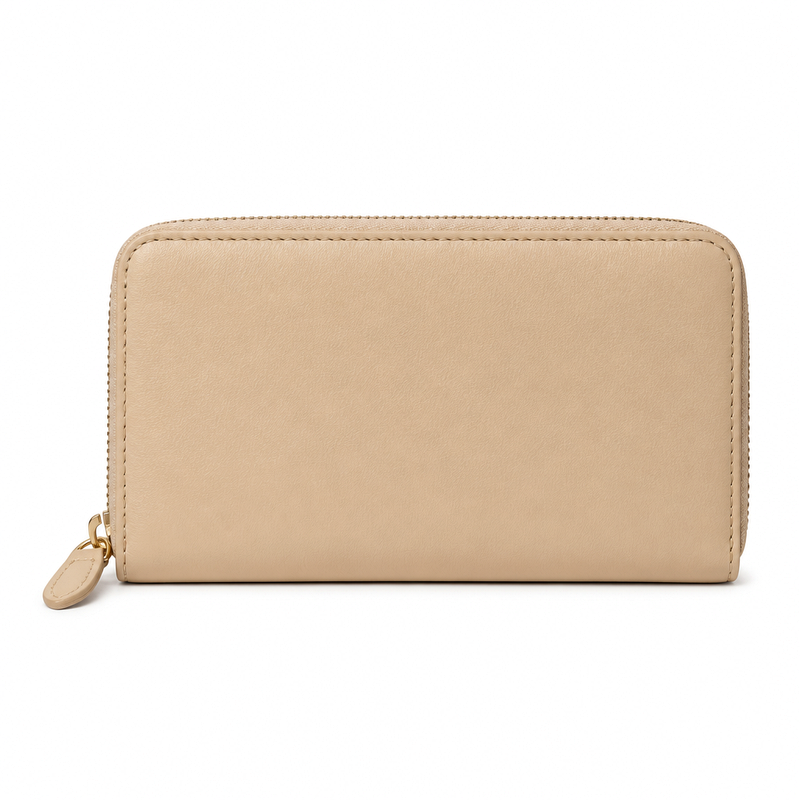 Women's Beige Zip Wallet | 2026